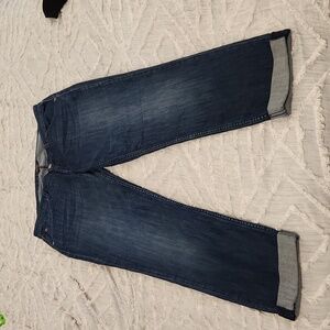 Dark wash Hudson "bacara" straight flood cuff jeans size 32!